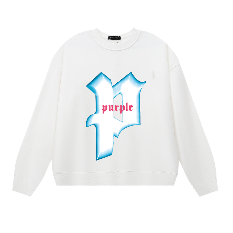 Purple Men's Long-Sleeve T-shirt Sweatshirt 1151