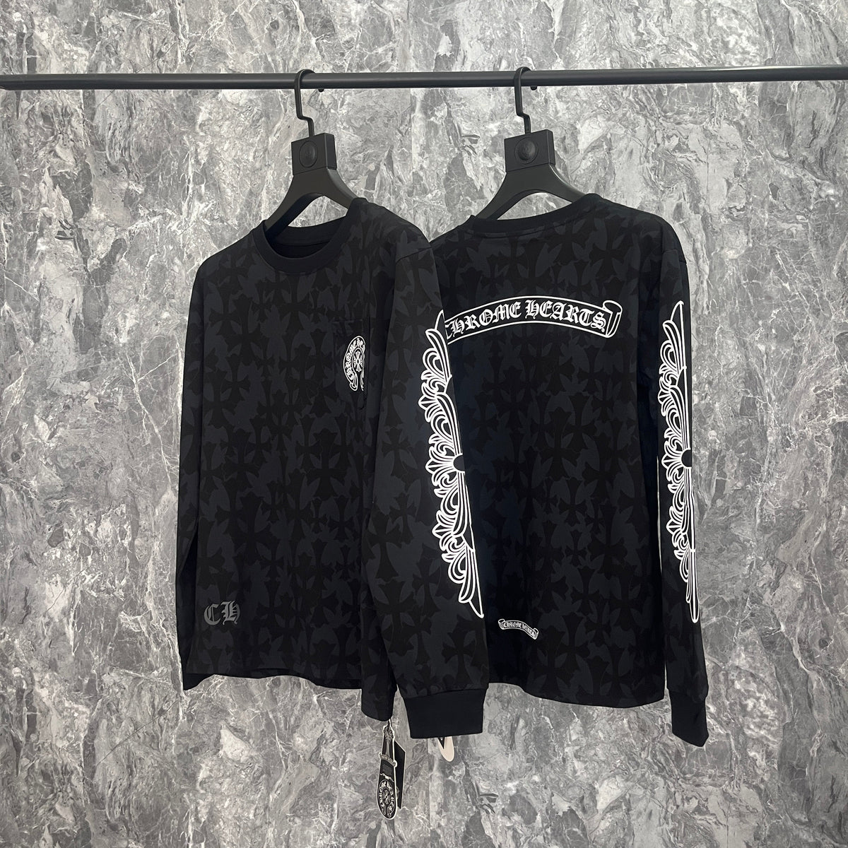 Chrome Hearts Men's Long-Sleeve T-shirt Sweatshirt K9019