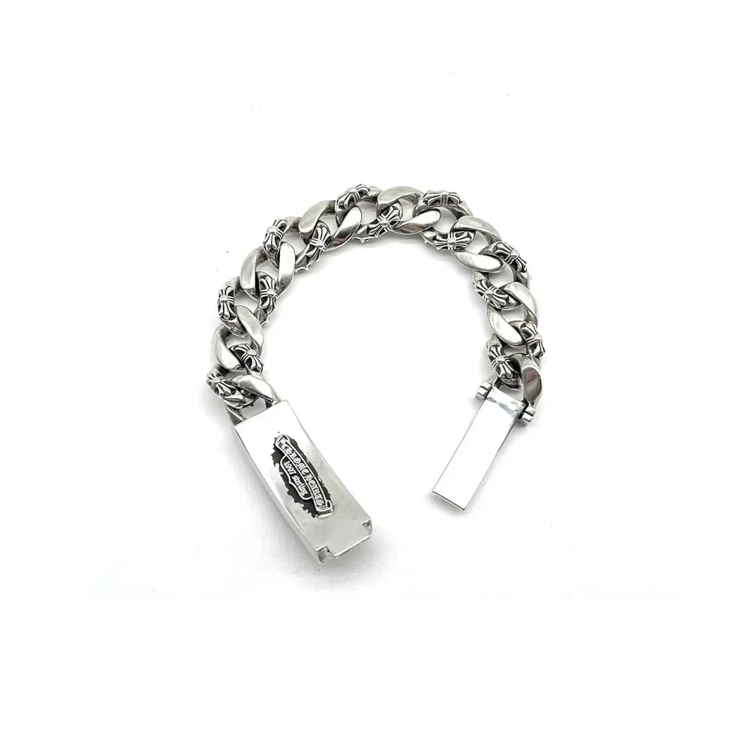 Chrome Hearts DAGGER ID FANCY LINK CLIP BRACELET -9